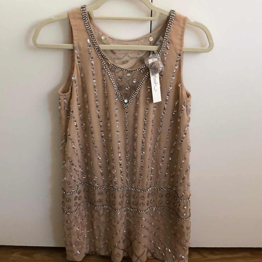 Phoebe Couture beaded cocktail dress